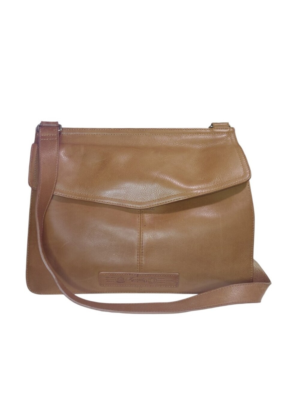 Fossil 1954 Classic Key Camel Tan Leather Shoulder Bag Messenger Bag